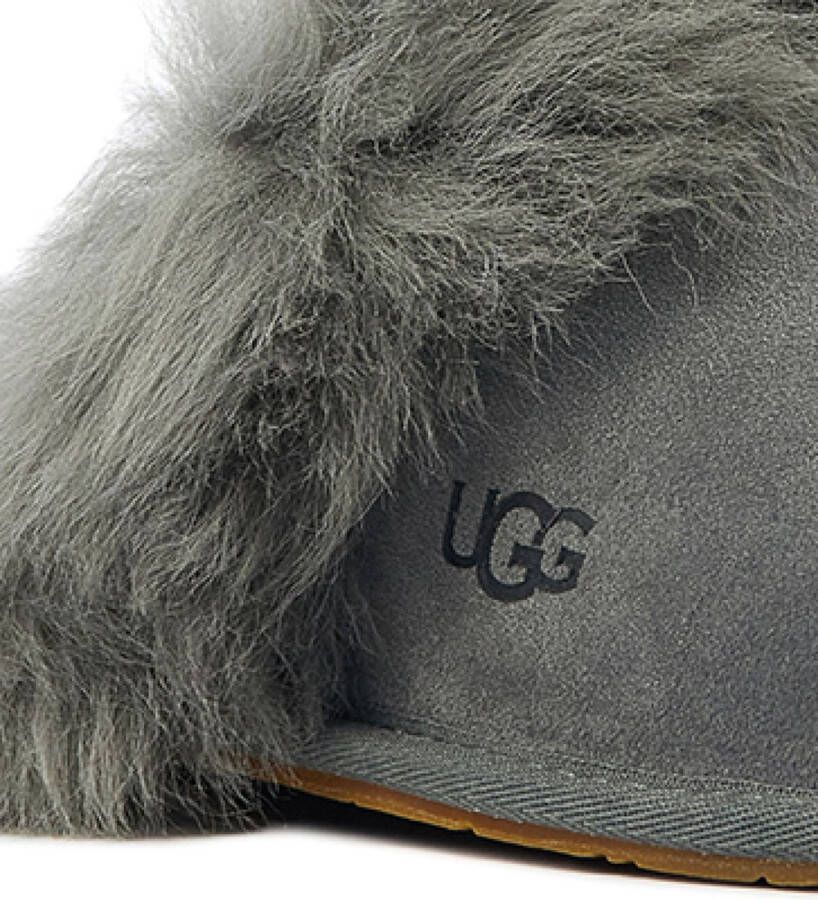 UGG Pantoffels Dames Sloffen Instappers Canvas Harde zool Open hiel 1122750 Grijs