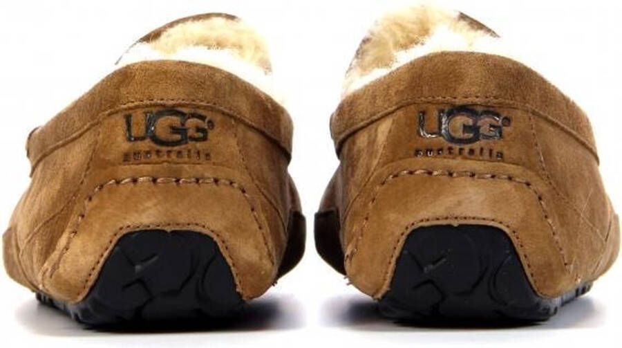 UGG Pantoffels Heren Sloffen Instappers Wol Harde zool Dichte hiel 1101110 Cognac