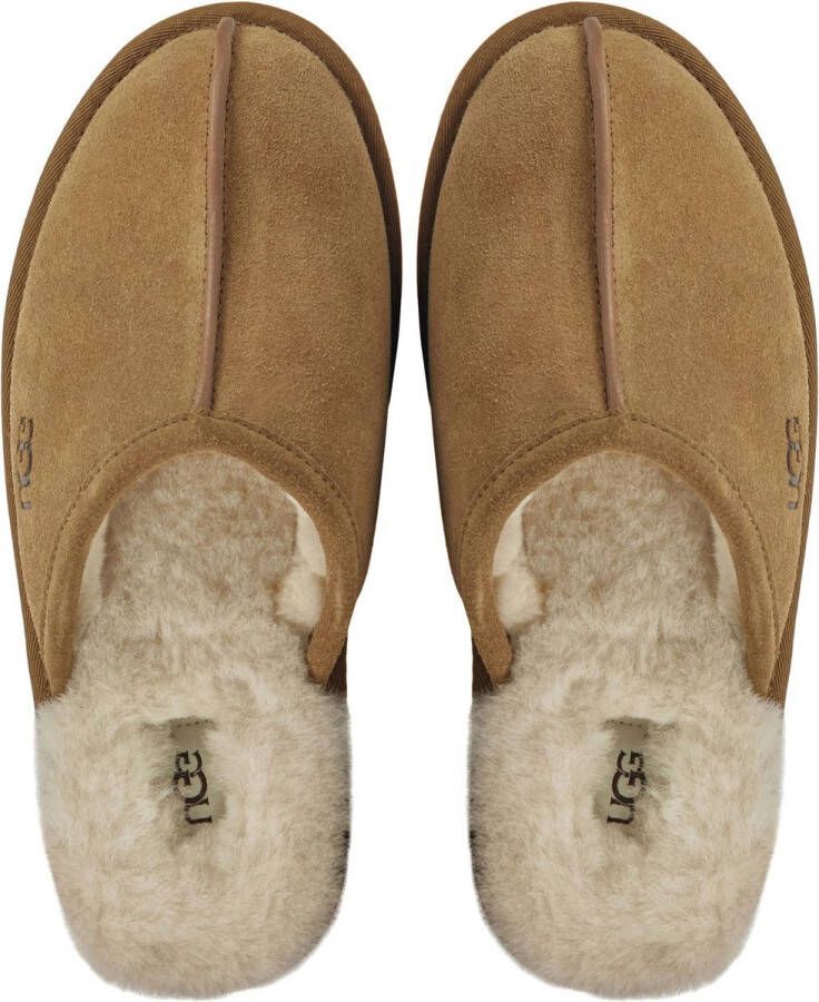 UGG Pantoffels Heren Sloffen Instappers Wol Harde zool Open hiel 1101111 Cognac