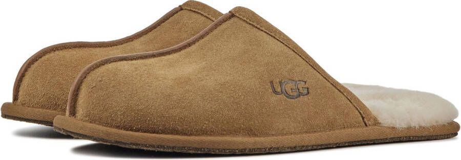 UGG Pantoffels Heren Sloffen Instappers Wol Harde zool Open hiel 1101111 Cognac