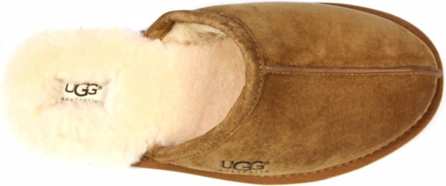 UGG Pantoffels Heren Sloffen Instappers Wol Harde zool Open hiel 1101111 Cognac