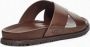 UGG Mannen Leren Effen Slippers Slides 1117476 Bruin - Thumbnail 8