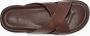 UGG Mannen Leren Effen Slippers Slides 1117476 Bruin - Thumbnail 10