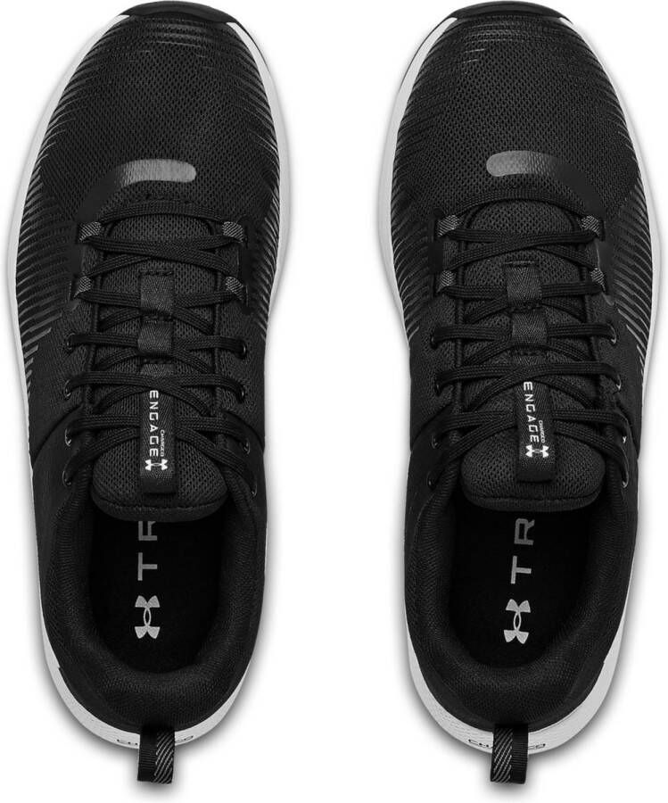 Under Armour charged engage sportschoenen zwart wit heren - Foto 5