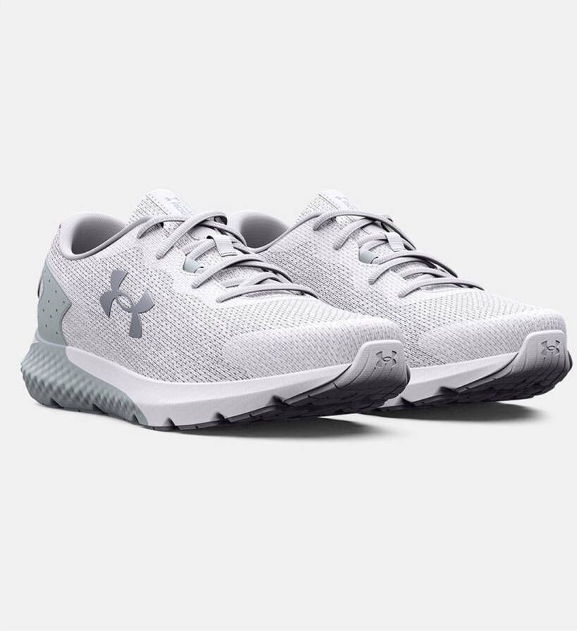 Under Armour Charged Rogue 3 Knit Hardloopschoenen White Gray Irides Dames 1