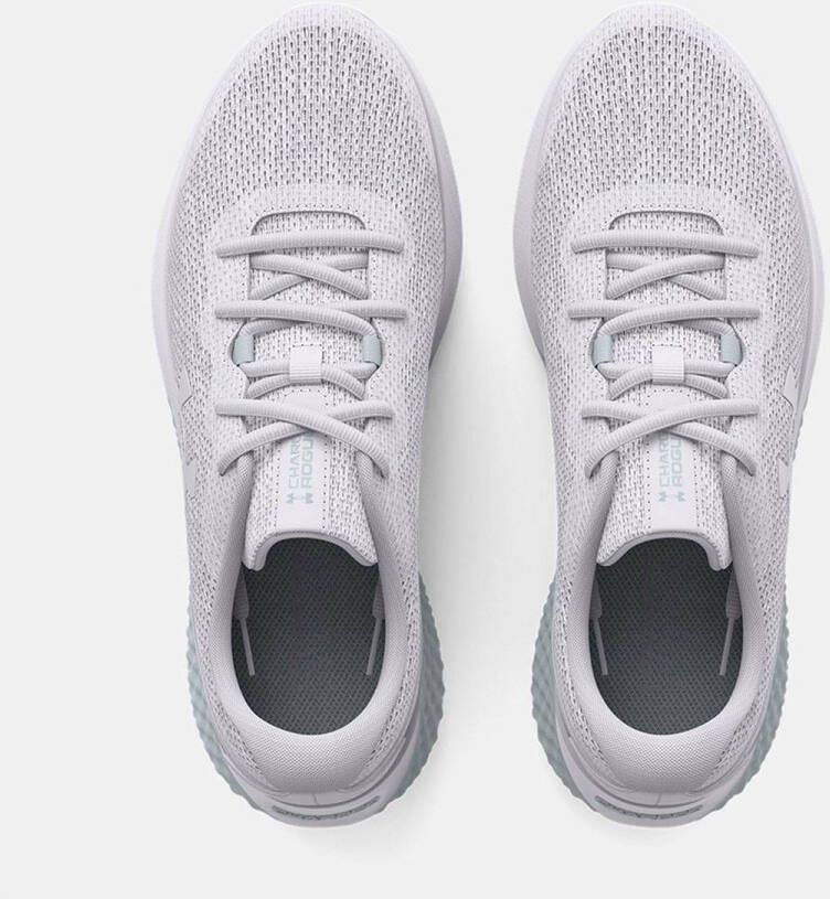 Under Armour Charged Rogue 3 Knit Hardloopschoenen White Gray Irides Dames 1