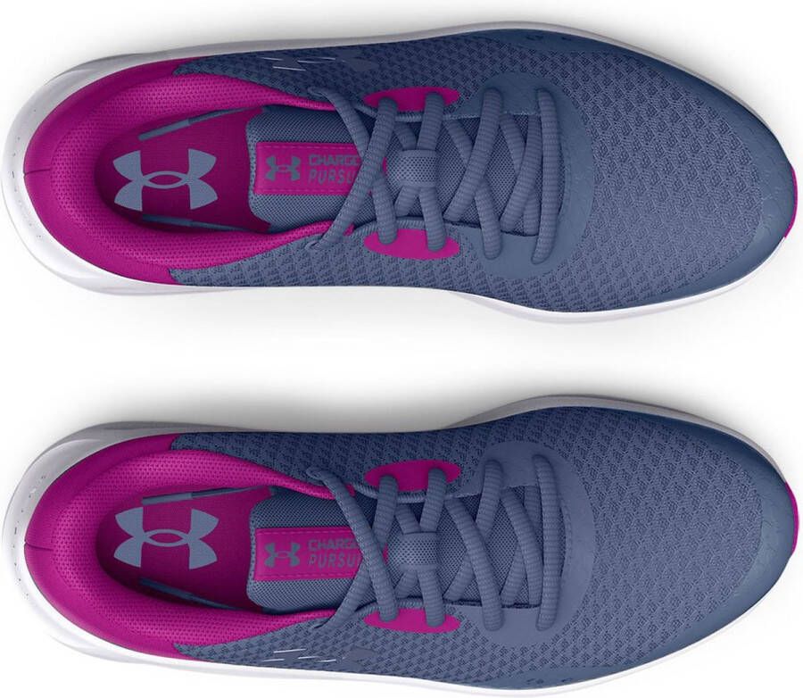 Under Armour GGS Charged Pursuit 3 Hardloopschoenen Aurora Purple Strobe Metallic Silver Kinderen