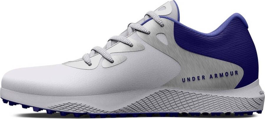 Under Armour UA W Charged Breathe 2 SL-White Metallic Silver Baja Blue