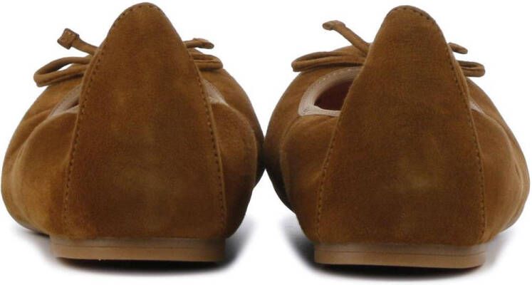 Unisa Ballerina's Dames Damesschoenen Suède Acor sue Cognac