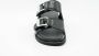 Unisa Cutler Double Buckle Slippers Zwart Dames - Thumbnail 5