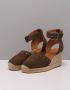 Unisa Vrouwen Suède Espadrilles Damesschoenen Plateauhak Gesp sluiting Cliver Groen - Thumbnail 13