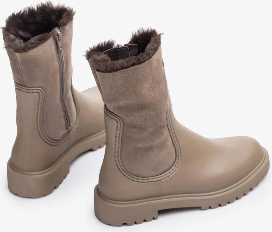 Unisa Fluor Enkelboots Enkellaarsjes Dames Taupe