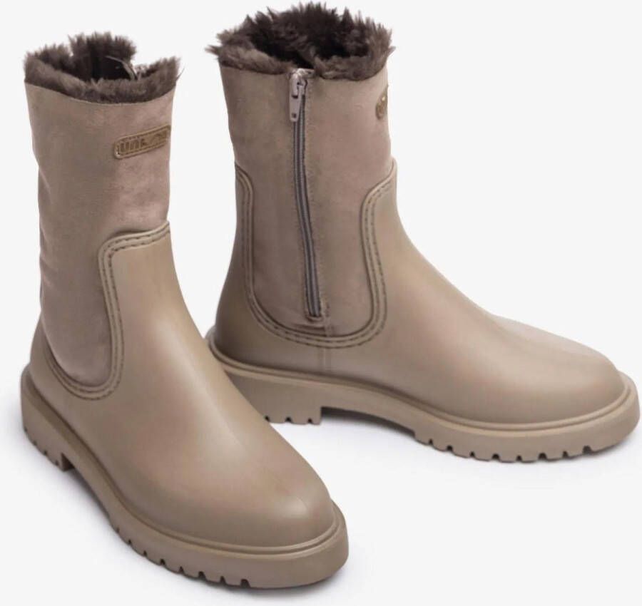 Unisa Fluor Enkelboots Enkellaarsjes Dames Taupe