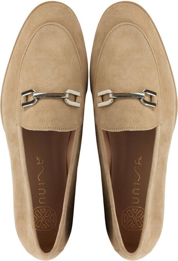 Unisa Instappers Dames Instapschoenen Damesschoenen Suède Dalcy sue Beige