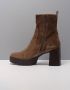 Bruin Tinten Kinton Enkellaarsjes Enkelboots Dames Taupe - Thumbnail 7