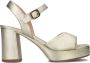 Bruin Tinten Strappy Sandals Odran Sandalen Dames Goud - Thumbnail 4
