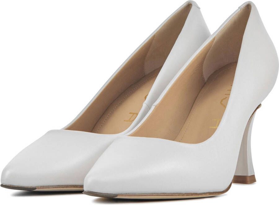 Unisa Pumps Stiletto Dames Schoenen Leer hoogte Tola bride Wit