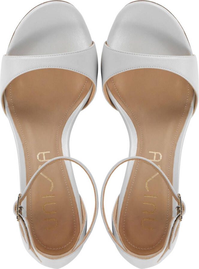 Unisa Sandalen Dames Damesschoenen Leer Blokhak hoogte Yasu bride Wit
