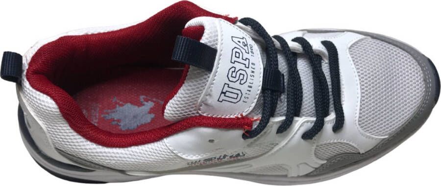 US Polo Assn. U.S. Polo Assn. Fox Sportieve veter sneakers wit grijs