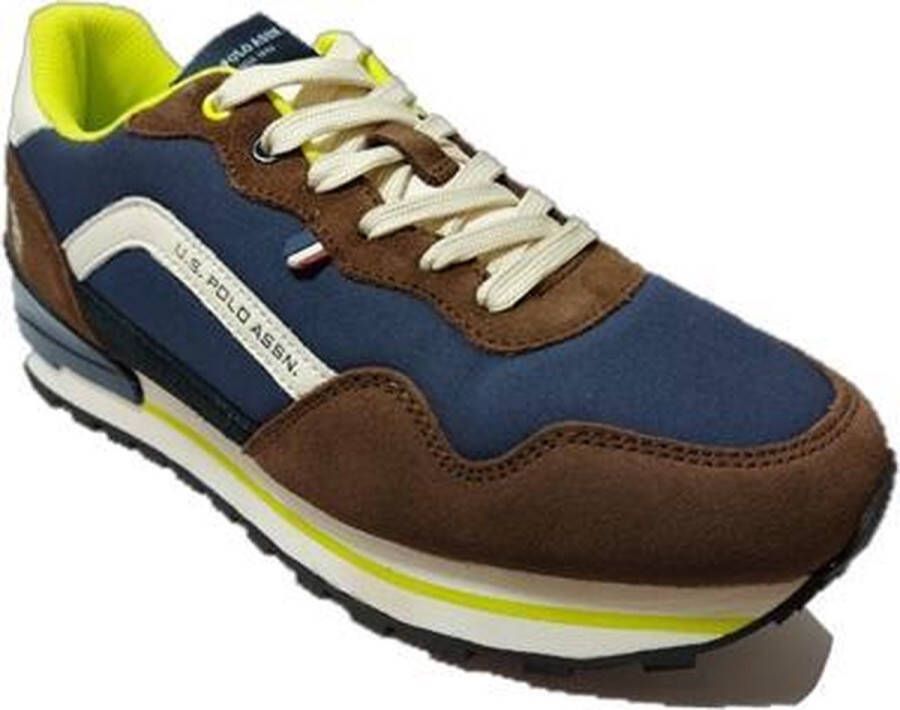 U.s. Polo Assn. Jonas 002 Suede Nylon Donkerblauw Bruin Hardloopschoenen Brown - Foto 4