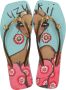 Uzurii Beach Printed Claudia Dames Slippers Rosa - Thumbnail 3
