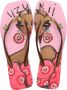 Uzurii Beach Printed Claudia Dames Slippers Azul - Thumbnail 5