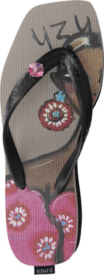 Uzurii Beach Printed Claudia Mid Heel Zwart - Foto 2