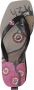 Uzurii Beach Printed Claudia Mid Heel Zwart - Thumbnail 2