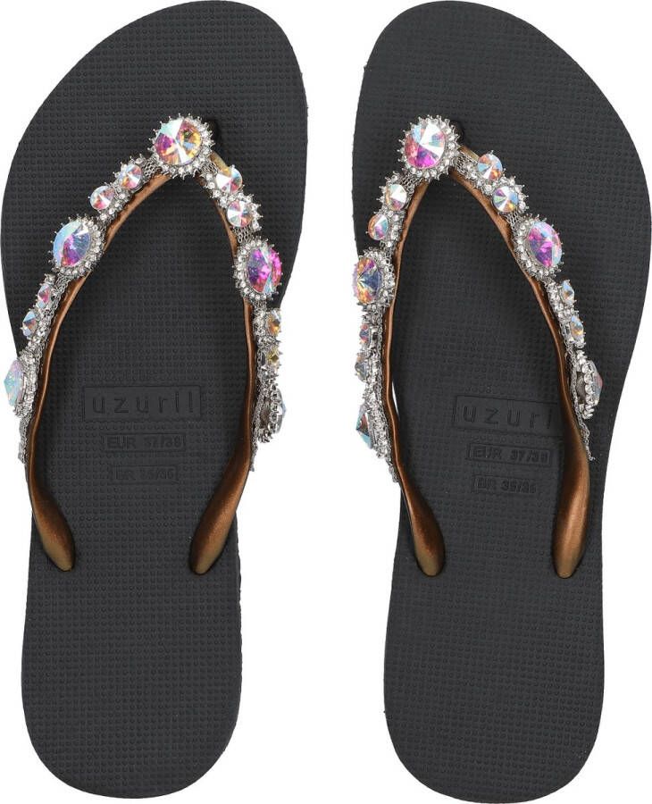 Uzurii Chrystal Marilyn Black slippers dames (18.253.02)