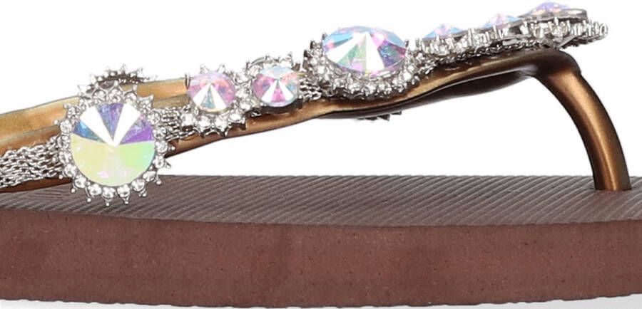Uzurii Chrystal Marilyn Dames Slippers Coffee Bruin Kunststof