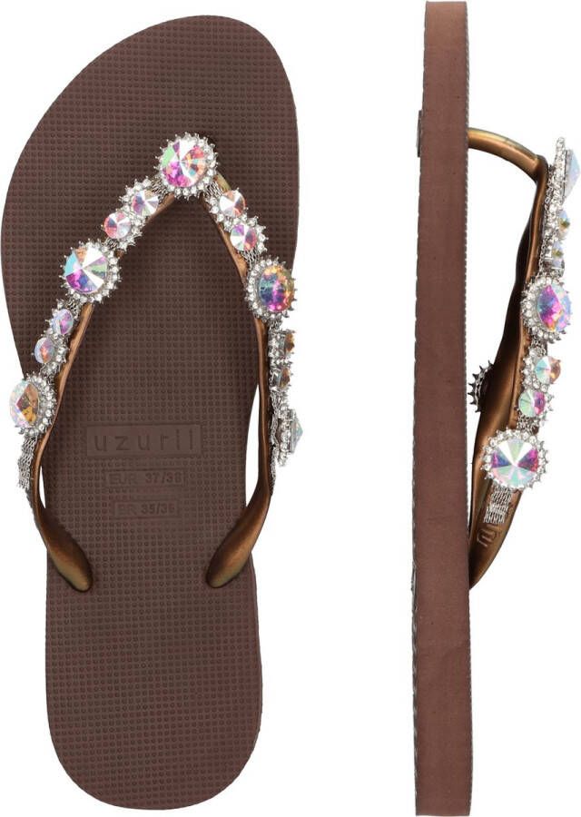 Uzurii Chrystal Marilyn Dames Slippers Coffee Bruin Kunststof