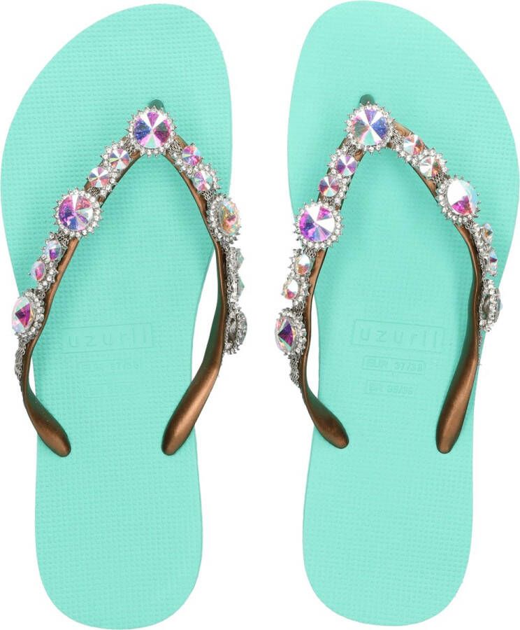 Uzurii Chrystal Marilyn Dames Slippers Mint Green | Aqua | Kunststof - Foto 9