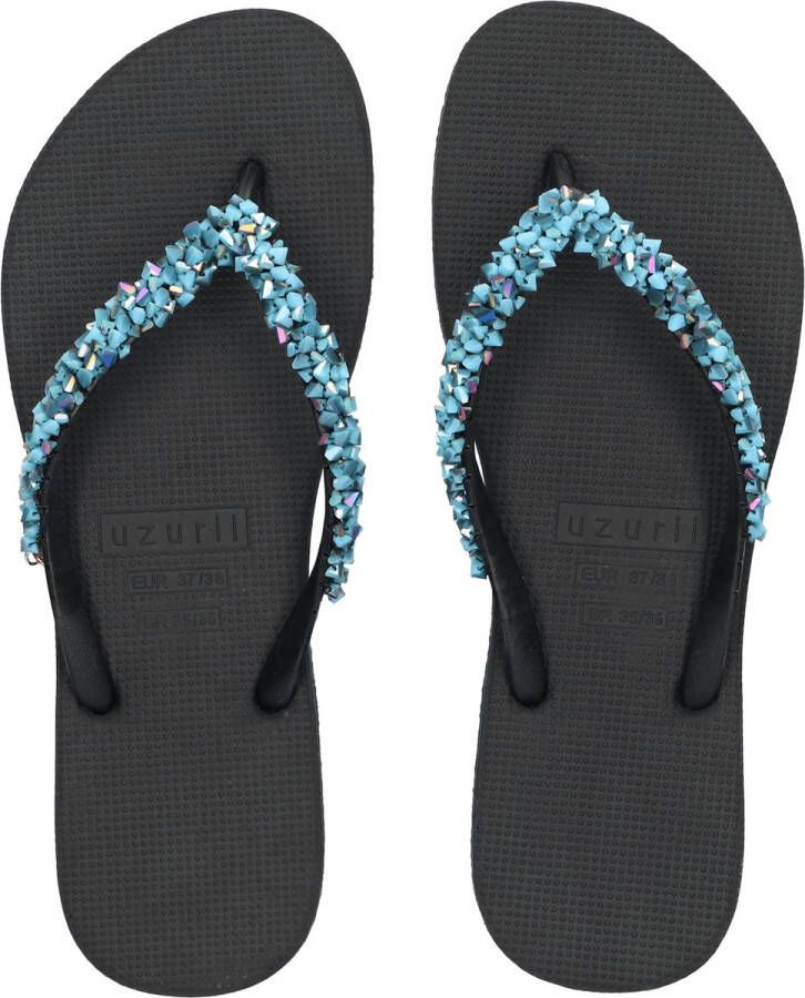Uzurii Classic Aby Baby Black Navy slippers dames (18.225.02)
