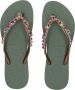 Uzurii Copa Cabana Colorful Dames Slippers Army Green - Thumbnail 3