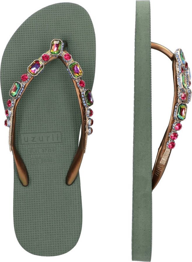 Uzurii Copa Cabana Colorful Dames Slippers Army Green - Foto 6