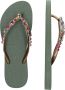 Uzurii Copa Cabana Colorful Dames Slippers Army Green - Thumbnail 6