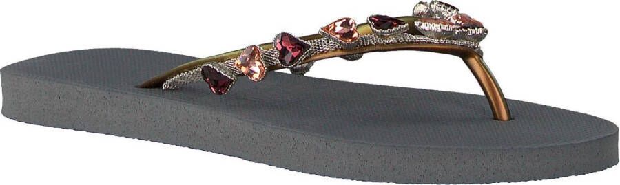 Uzurii Dames Teenslippers Heart Bronze Grijs