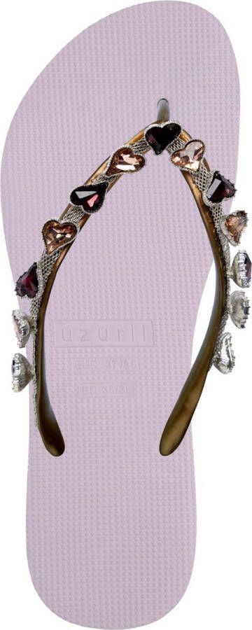 Uzurii Dames Teenslippers Heart Bronze Paars - Foto 9