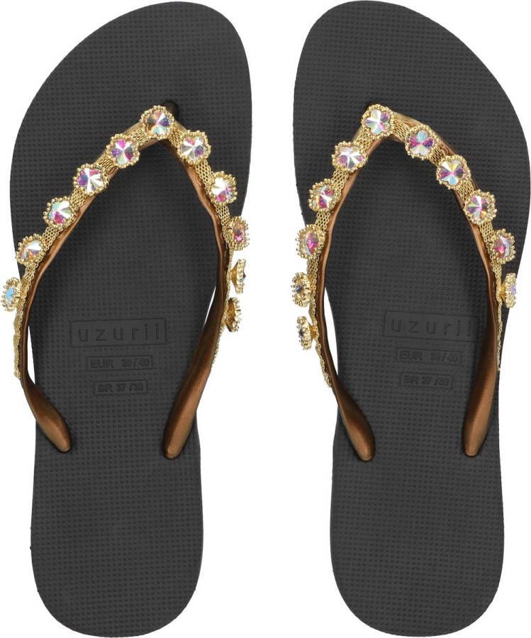 Uzurii Flower Aby dames slipper Zwart