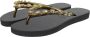 Uzurii Flower Aby dames slippers Black - Thumbnail 13