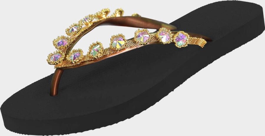 Uzurii Flower Aby dames slipper Zwart