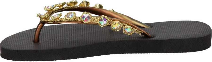 Uzurii Flower Aby dames slipper Zwart