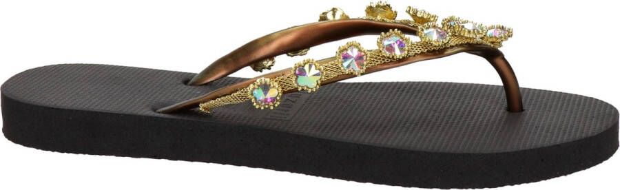 Uzurii Flower Aby dames slipper Zwart