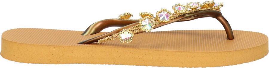 Uzurii Flower Aby Dames Slippers Ochre | Geel | Flower Aby