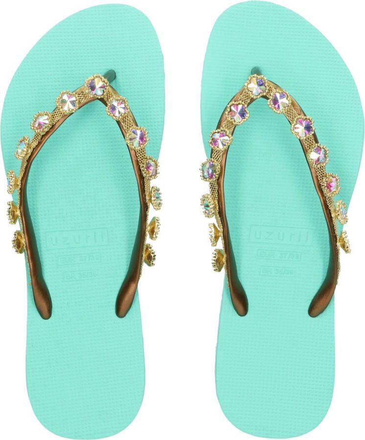 Uzurii Flower Aby mint slippers dames (18.198.04)