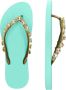 Uzurii Flower Aby Dames Slippers Mint Green | Aqua | Flower Aby - Thumbnail 11