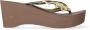 Uzurii Gold Crocodile Switch High Heel Dames Slippers Taupe | Taupe | Gold Crocodile Switch High Heel - Thumbnail 4