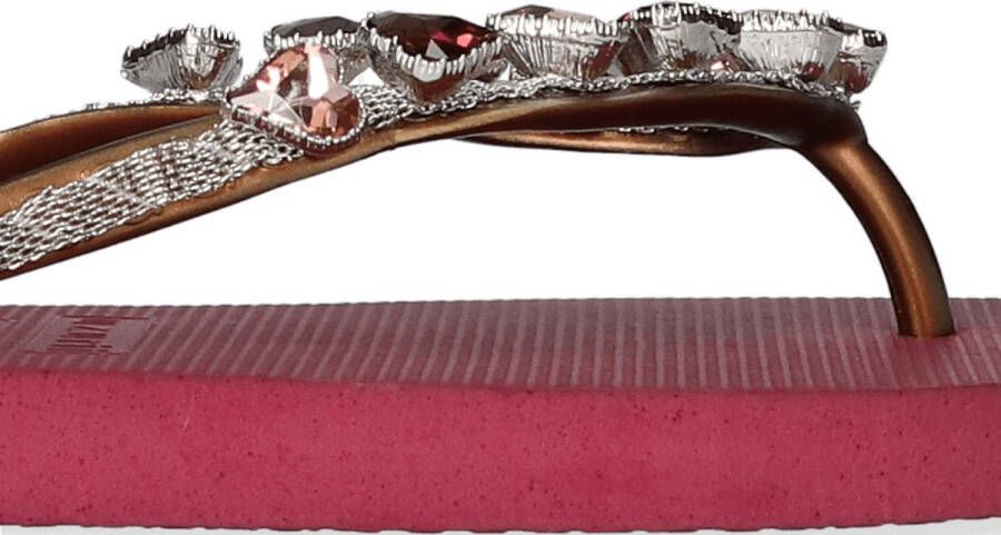 Uzurii Heart Bronze Dames Slippers Ruby Bordeaux Kunststof