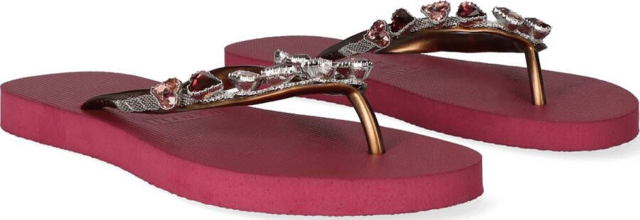 Uzurii Heart Bronze Dames Slippers Ruby Bordeaux Kunststof