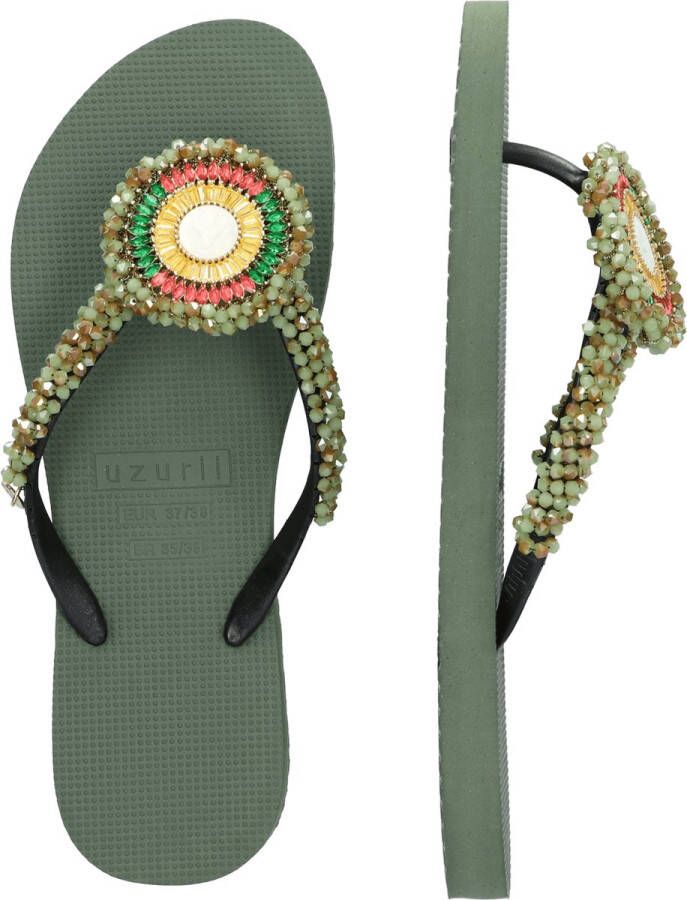 Uzurii Maria Army Green Dames Slippers Army Green | Groen | Kunststof - Foto 2